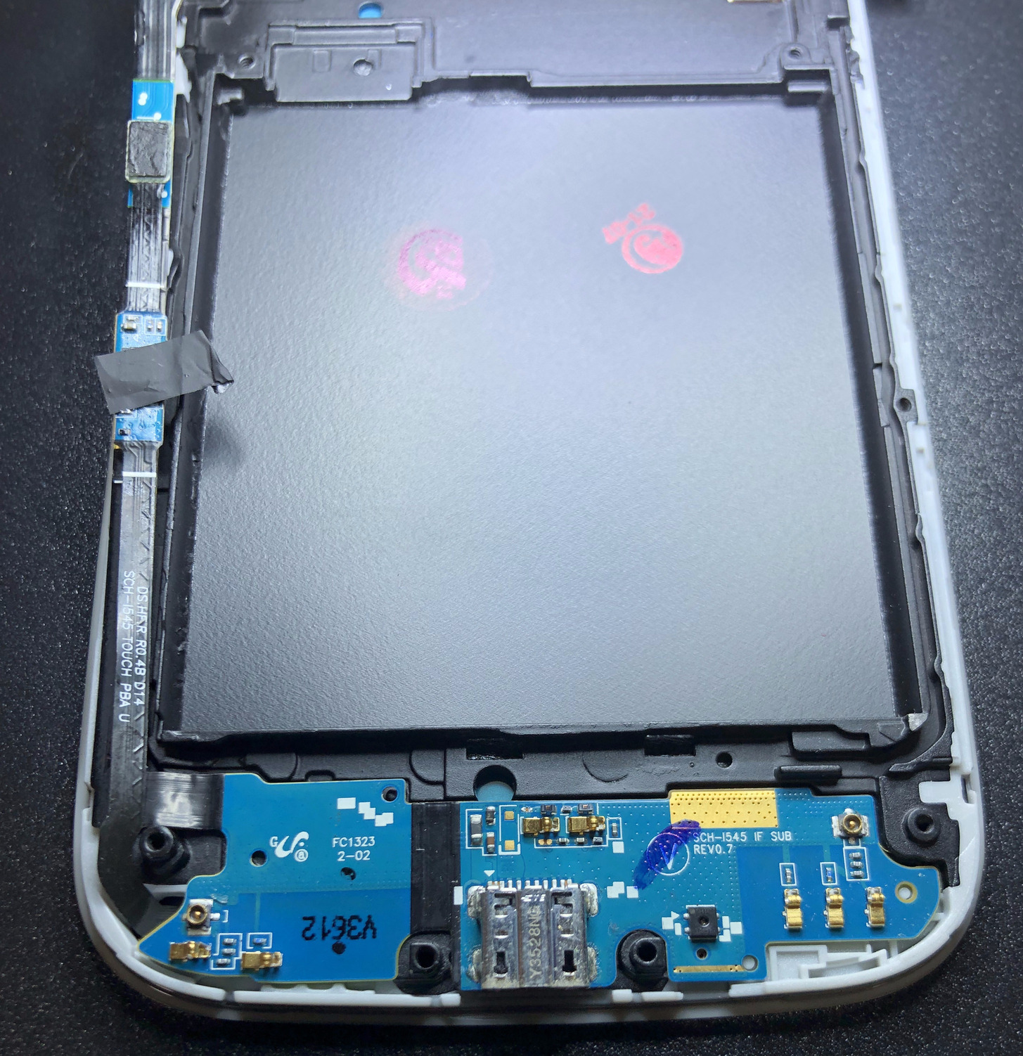 USB charging module installed