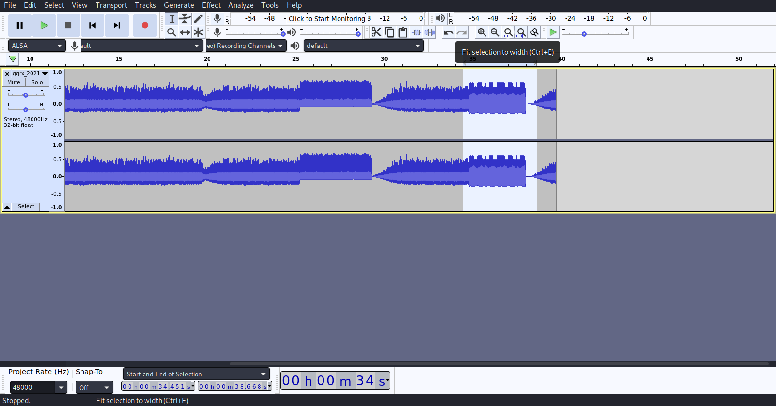 Figure 12. On button press waveform file