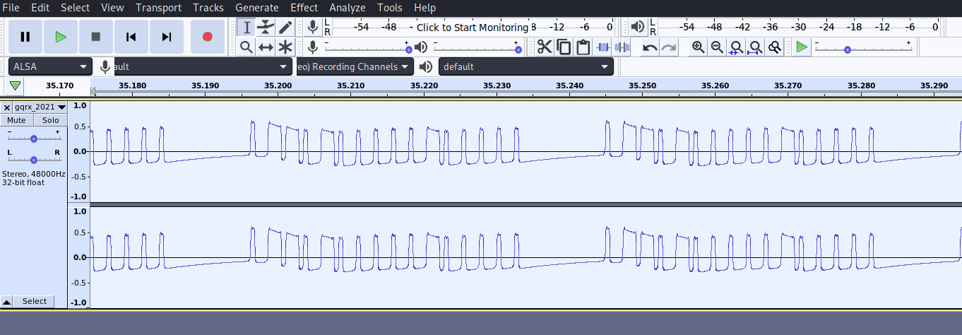 Figure 14. Further zoom in to see the actual signal